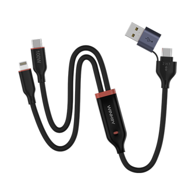 WINKEY Kabel Data ALL ONE 4in1 Cable USB Type-C Lightning Iphone – WINKEY